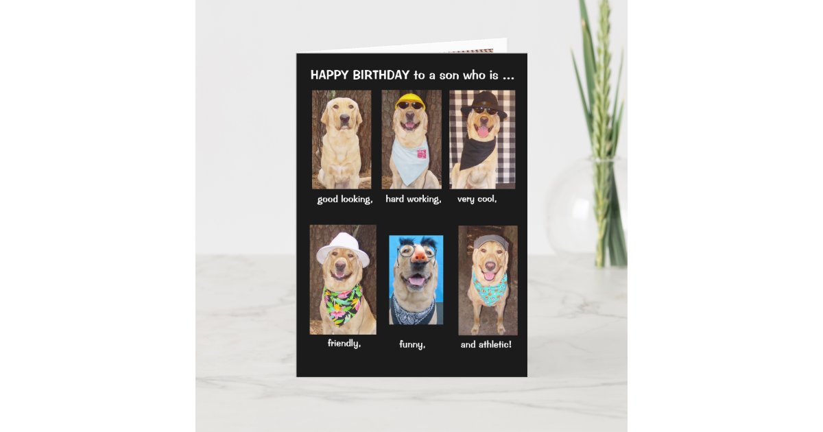 funny son birthday card zazzlecom