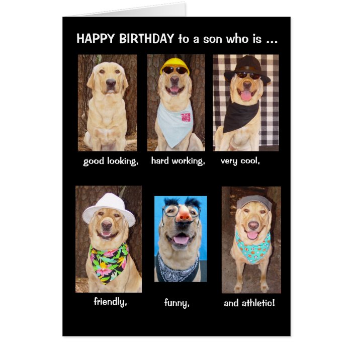 Funny Son Birthday Card | Zazzle