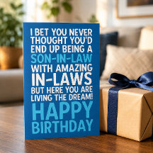 Funny Son In Law Birthday Card From Mother in law