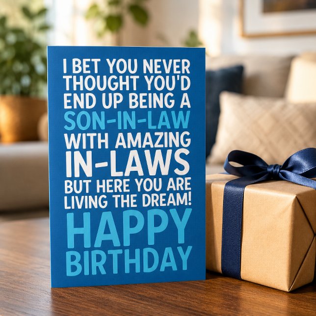 Funny Son In Law Birthday Card From Mother in law (Creator Uploaded)