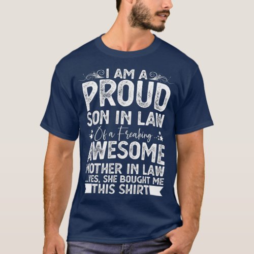 Funny Son in Law Birthday Gift Ideas Awesome in T_Shirt