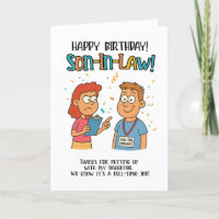 Funny Son-in-Law Card – Full-Time Employee Joke