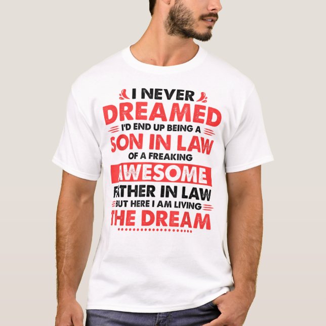 Funny Son in Law Gifts from Father in L T-Shirt (Front)