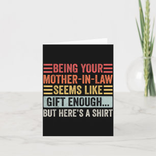 Funny Son In Law Sarcastic Humor Quote From Mother Card
