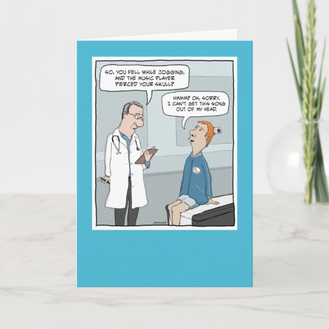 Funny Song in My Head Birthday Card (Front)