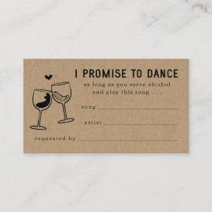 Funny Song Request Card Invitation Enclosure