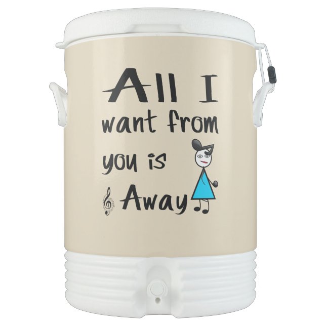 Funny Song Titles Old School Classic Oldies Music Beverage Cooler (Front)