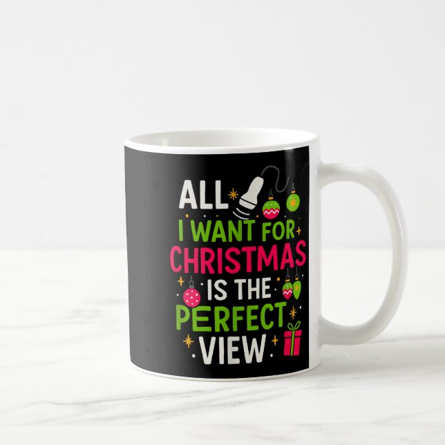 Funny Sonographer Christmas - Holiday Ultrasound T Coffee Mug (Right)