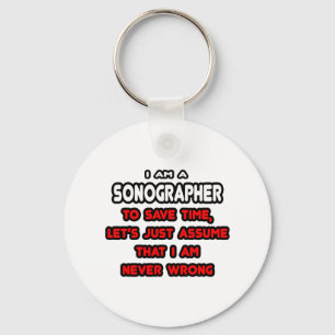 Funny Sonographer T-Shirts and Gifts Keychain