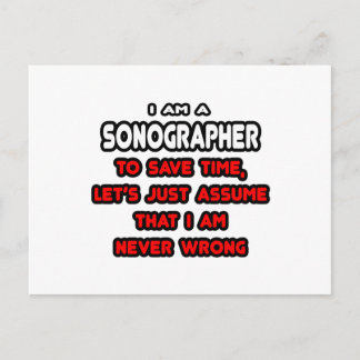 Funny Sonographer T-Shirts and Gifts Postcard