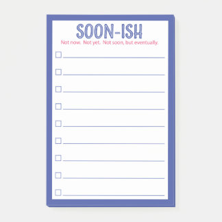 Funny Soon-ish Lined To Do List Notes