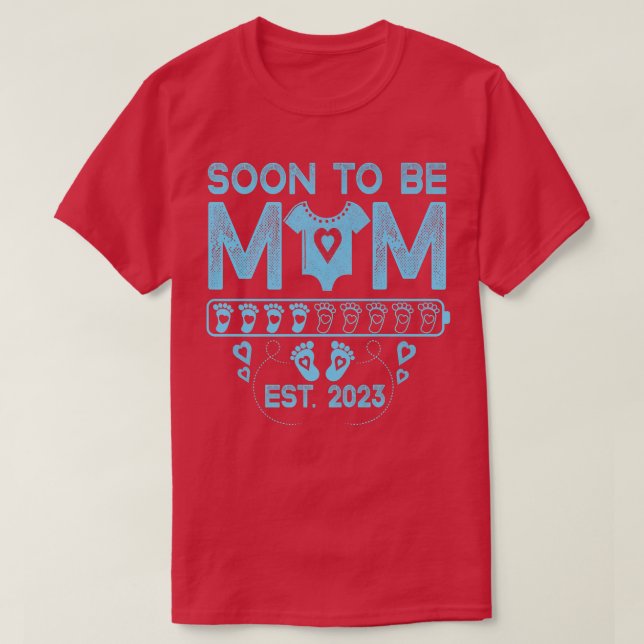 Funny Soon To Be Mommy Mom Funny Pregnancy announc T-Shirt (Design Front)