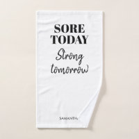 Funny Sore Today Strong Tomorrow Name Workout Gym