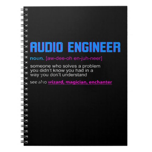 Funny Sound Engineer Audio Engineer Notebook