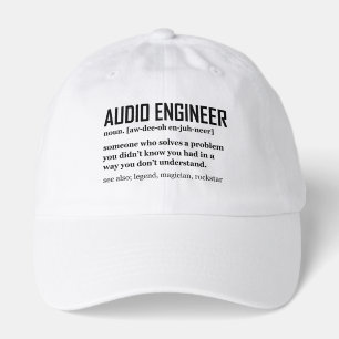 Funny Sound Engineer Audio Engineering Definition Hat