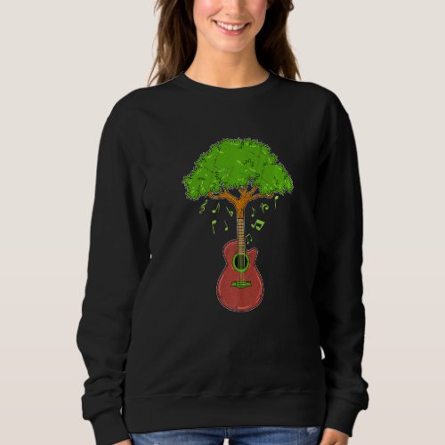 Funny Sound Of Nature Music Guitar Tree Forest Woo Sweatshirt