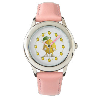 Funny Sour Lemon Kids Watch | Cute Angry Lemon Chi