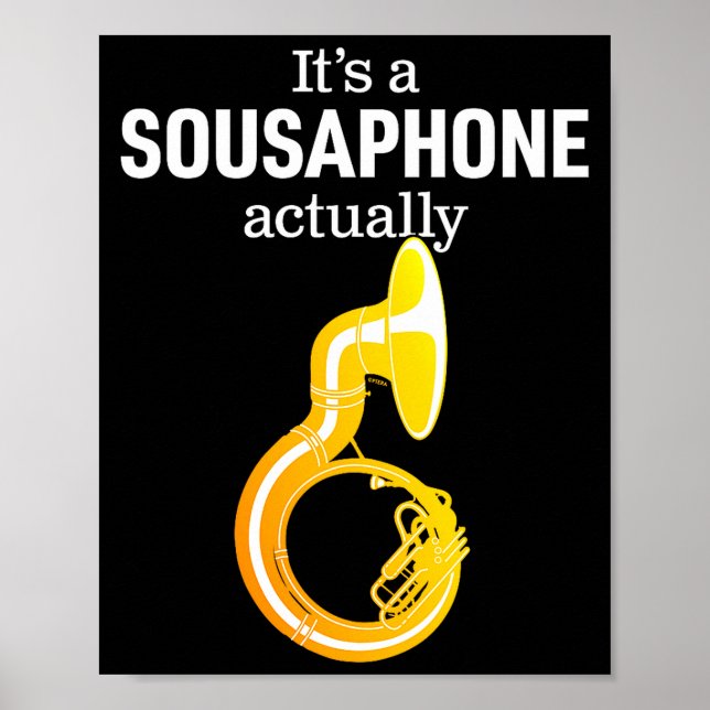 Funny Sousaphone Humor For Proud Sousaphonist Marc Poster (Front)