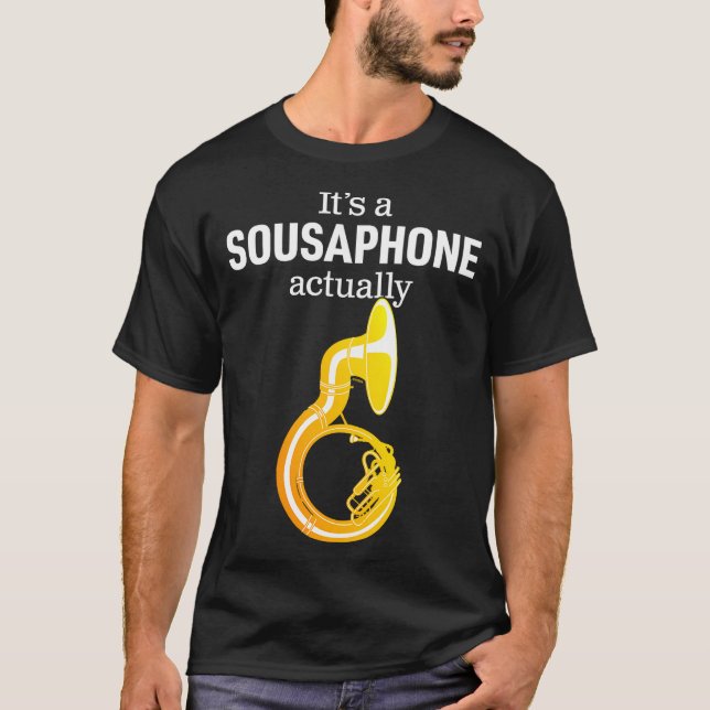 Funny Sousaphone Humor For Proud Sousaphonist Marc T-Shirt (Front)