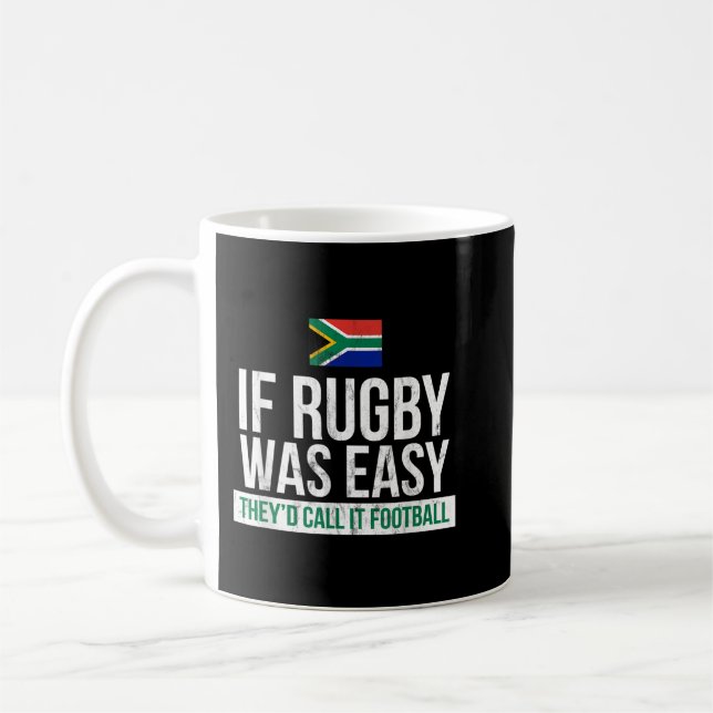 Funny South Africa Rugby- Rugby  Coffee Mug (Left)