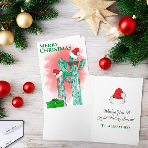 Funny Southwest Cactus Sunglasses Custom Holiday Card