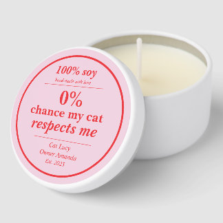 Funny Soy Candle Cat Pet Owner Vegan Gift Mini Candle Favors