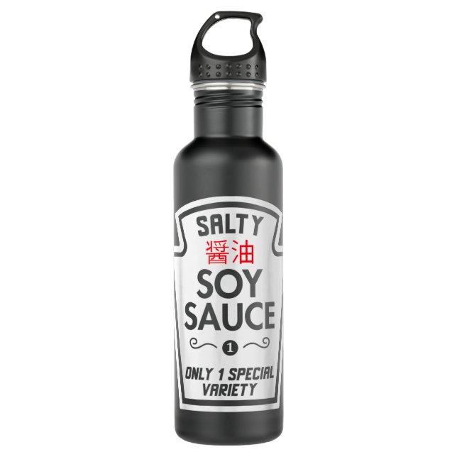 Funny Soy Sauce Group Condiments Halloween Costume Stainless Steel Water Bottle (Front)
