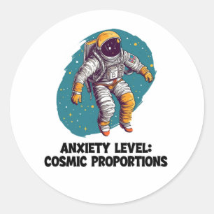 Funny Space Anxiety Sticker