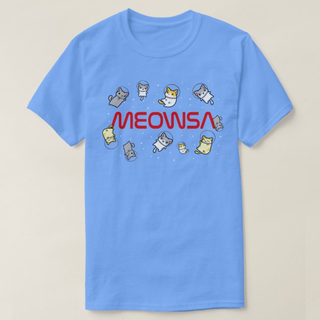 Funny Space Astronaut Cat Gifts Men Women Kids Cat T-Shirt (Design Front)