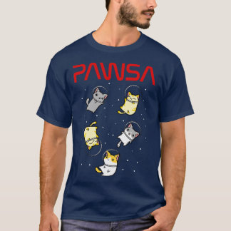 Funny Space Astronaut Cat Gifts Men Women Kids Cat T-Shirt