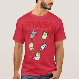 Funny Space Astronaut Cat Gifts Men Women Kids Cat T-Shirt