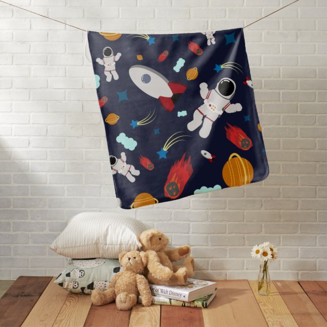Funny Space  Baby Blanket (In Situ)
