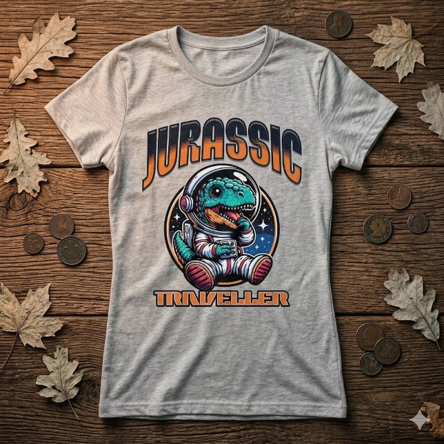 Funny Space Dinosaur Alien Astronaut T-Shirt (Creator Uploaded)
