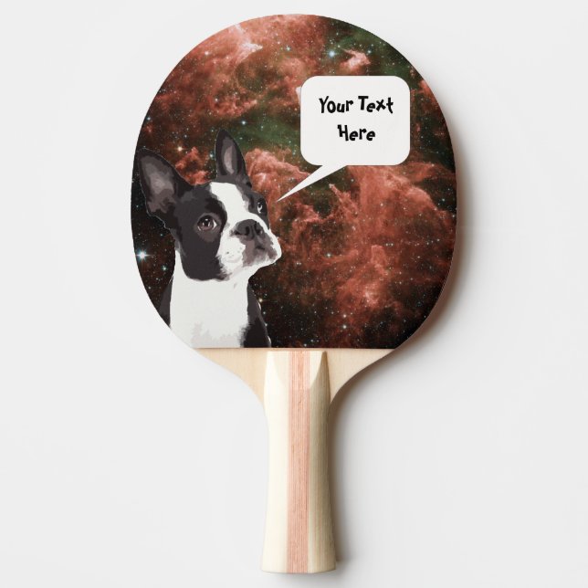 Funny Space Dog Custom Ping Pong Paddle (Front)
