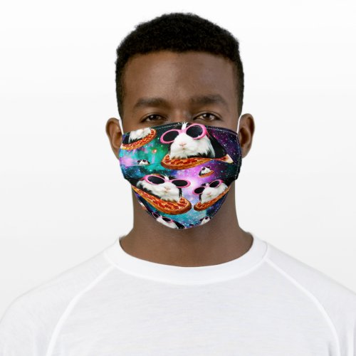 Funny space guinea pig adult cloth face mask