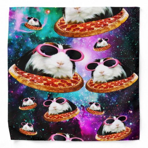 Funny space guinea pig bandana