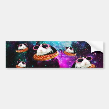 Funny Space Guinea Pig Bumper Sticker by jahwil at Zazzle