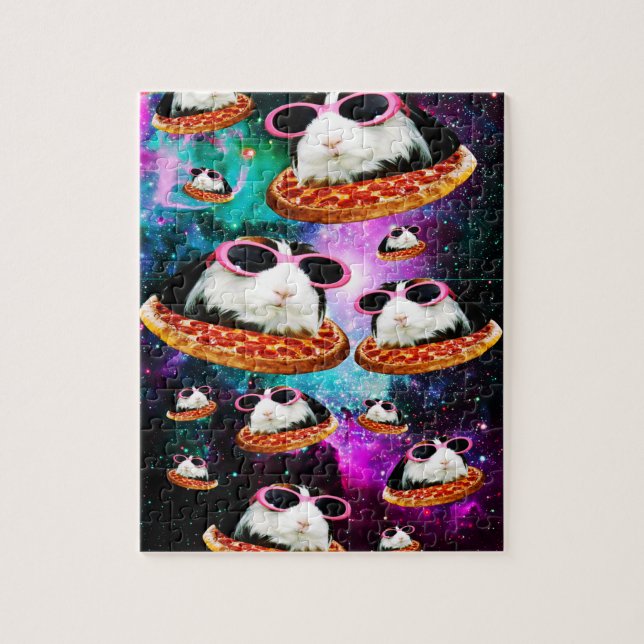 Funny space guinea pig jigsaw puzzle (Vertical)