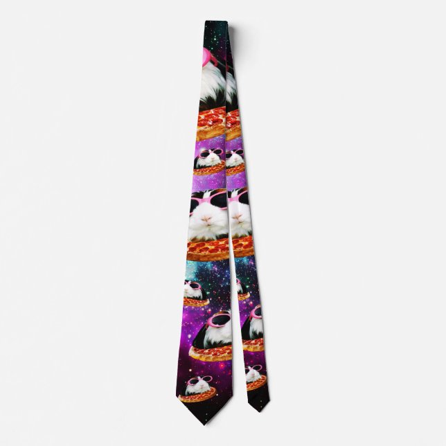 Funny space guinea pig neck tie (Front)