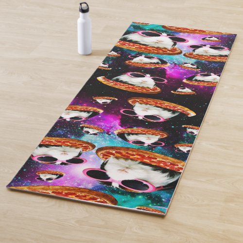 Funny space guinea pig yoga mat