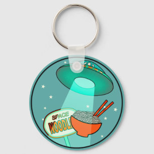 Funny Space Noodles 2 Button Keychain