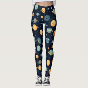Funny Space Pattern Leggings