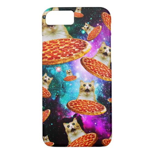 Funny space pizza cat iPhone 87 case