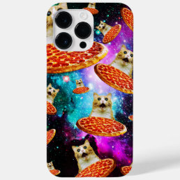 Funny space pizza cat Case-Mate iPhone 14 pro max case