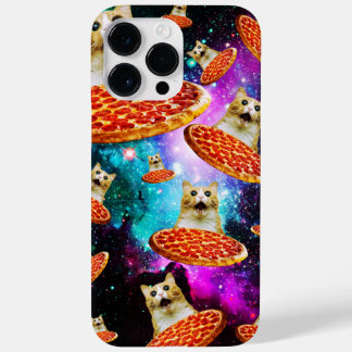 Funny space pizza cat Case-Mate iPhone 14 pro max case