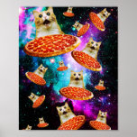 Funny Space Pizza Cat Poster at Zazzle