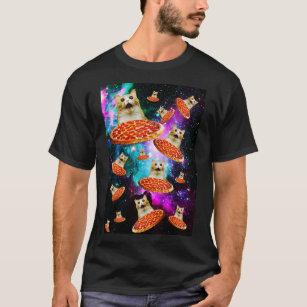 Funny space pizza cat T-Shirt