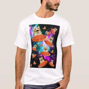 Funny space pizza cat T-Shirt