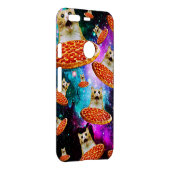 Funny space pizza cat uncommon google pixel case (Back/Right)