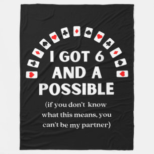 Funny Spades I Got Six And A Possible Playing Card Fleece Blanket
